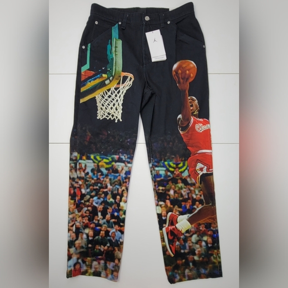Nike Men’s 30 X 30 Air Jordan Printed Twill Pants Dunk Contest HF0045-010 New - Picture 1 of 13